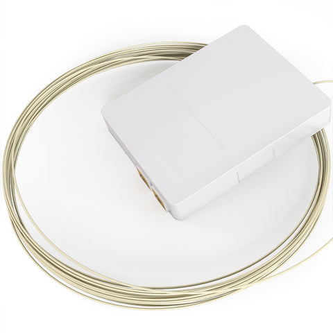 FTTH Box with Dual SC/APC Simplex Couplers and 15M Cable Duplex SC/APC G657A2 / TAA Compliant