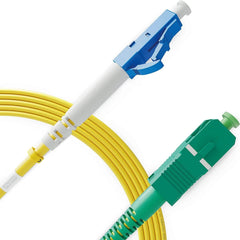 LC UPC to SC APC OS1 Single Mode Simplex Fiber Patch Cable / TAA Compliant 5m (16.4ft)