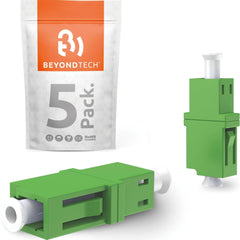 Fiber Optic Coupler LC Simplex APC Single Mode (5 Pack) / TAA Compliant