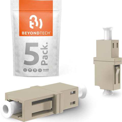 Fiber Optic Coupler LC Simplex UPC Multimode (5 Pack) / TAA Compliant