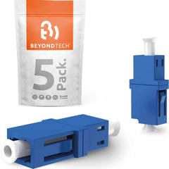Fiber Optic Coupler LC Simplex UPC Single Mode (5 Pack) / TAA Compliant