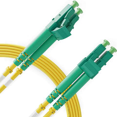 LC to LC OS1 Single Mode Duplex LSZH APC Fiber Patch Cable / TAA Compliant