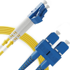 LC to SC Fiber Patch Cable OS1 Single Mode Duplex LSZH UPC / TAA Compliant 200m (656.2ft)