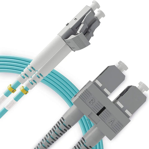 LC to SC OM3 10G Multimode Duplex LSZH UPC Fiber Patch Cable / TAA Compliant