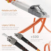 LC to ST OM2 Multimode Duplex UPC Fiber Patch Cable / TAA Compliant