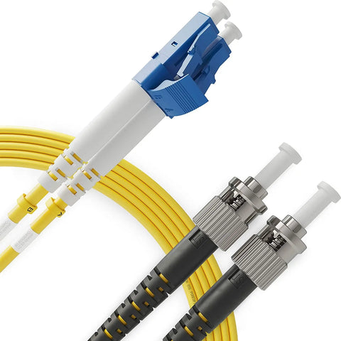 LC to ST OS1 Single Mode Duplex UPC Fiber Patch Cable / TAA Compliant