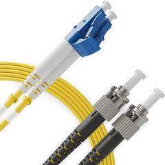 LC to ST OS1 Single Mode Duplex UPC Fiber Patch Cable / TAA Compliant