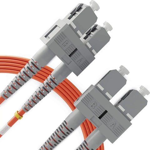 SC to SC OM1 Multimode Duplex UPC Fiber Patch Cable / TAA Compliant