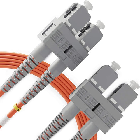 SC to SC OM2 Multimode Duplex UPC Fiber Patch Cable / TAA Compliant 30m (98ft)