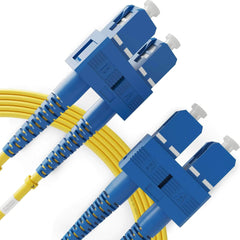 SC to SC OS1 Single Mode Duplex UPC Fiber Patch Cable / TAA Compliant 30m (98ft)