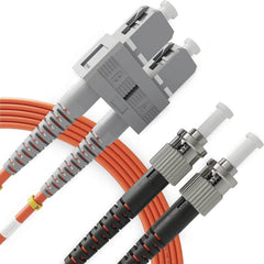 SC to ST OM2 Multimode Duplex LSZH UPC Fiber Patch Cable / TAA Compliant 30m (98ft)