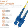 SC to ST OS1 Single Mode Duplex LSZH UPC Fiber Patch Cable / TAA Compliant