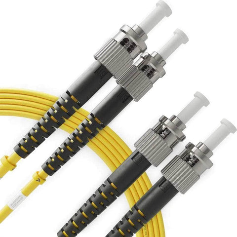 ST to ST OS1 Single Mode Duplex LSZH UPC Fiber Patch Cable / TAA Compliant 30m (98ft)