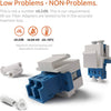 Fiber Optic Coupler LC Adapter Duplex Keystone UPC Single Mode (Blue) - Beyondtech Beyondtech