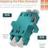 Fiber Optic Coupler LC Duplex UPC Multimode Aqua / TAA Compliant