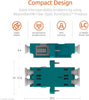 Fiber Optic Coupler LC Duplex UPC Multimode Aqua / TAA Compliant