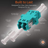 Fiber Optic Coupler LC Duplex UPC Multimode Aqua / TAA Compliant