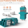 Fiber Optic Coupler LC Duplex UPC Multimode Aqua / TAA Compliant