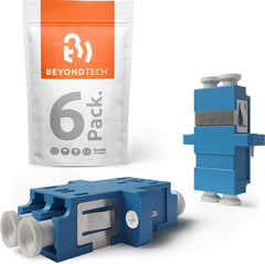Fiber Optic Coupler LC Duplex UPC Single Mode (Blue) / TAA Compliant