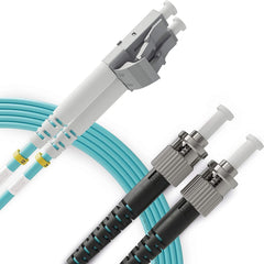 LC to ST OM3 10G Multimode Duplex UPC Fiber Patch Cable / TAA Compliant 3m (9ft)
