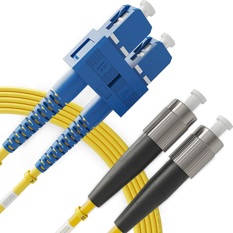 SC to FC OS2 Single Mode Duplex UPC LSZH Fiber Patch Cable / TAA Compliant