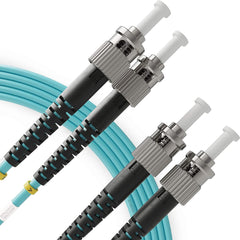 ST to ST OM3 10G Multimode Duplex LSZH UPC Fiber Patch Cable / TAA Compliant 25m (82ft)