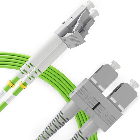 LC to SC OM5 100G Multimode Duplex Fiber Patch Cable / TAA Compliant