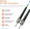 LC to ST OM4 40G Multimode Duplex Fiber Patch Cable / TAA Compliant