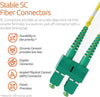SC to SC OS1 Single Mode Duplex APC Fiber Patch Cable / TAA Compliant