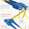 SC to SC OS2 Single Mode Duplex UPC LSZH Fiber Patch Cable / TAA Compliant