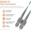 SC to ST OM3 10G Multimode Duplex LSZH Fiber Patch Cable - Beyondtech Beyondtech