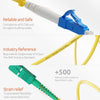 LC UPC to SC APC OS1 Single Mode Simplex Fiber Patch Cable / TAA Compliant