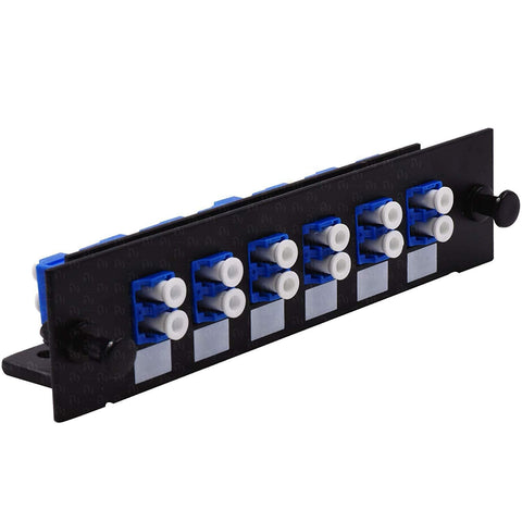 LC Fiber Adapter for Fiber Patch Panel (LGX Footprint) Loaded w/6 LC UPC Duplex OS1/OS2 Singlemode