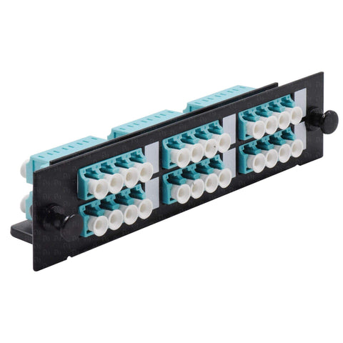 LC Fiber Adapter Panel (LGX Footprint) Loaded w/6 LC Quad OM3/OM4 Multimode