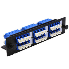 LC Fiber Adapter Panel LGX Footprint UPC, Loaded w/6 LC Quad OS1/OS2 Singlemode Blue