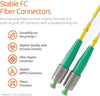 SC to FC OS1 Single Mode Duplex APC Fiber Patch Cable - Beyondtech Beyondtech