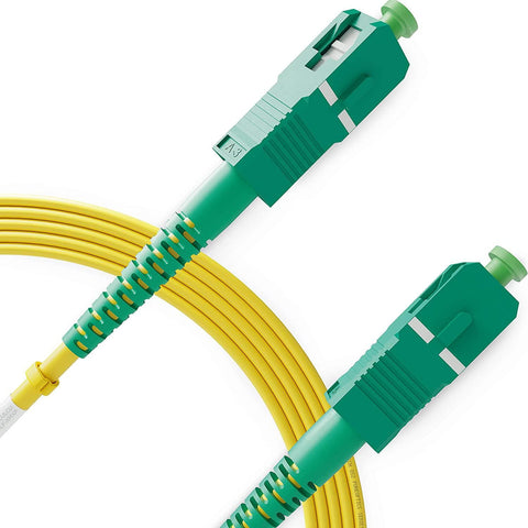 SC to SC OS1 Simplex Patch Cable Fiber Single Mode APC LSZH / TAA Compliant 10m (32.8ft)