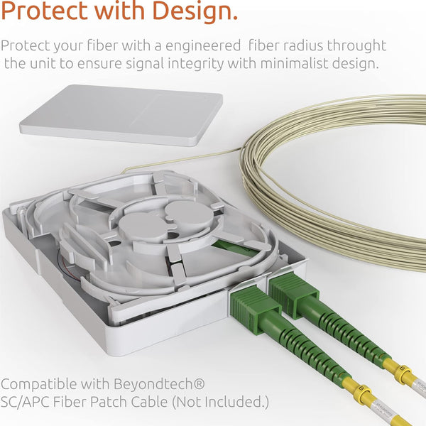 FTTH Box with Dual SC/APC Simplex Couplers and 15M Cable Duplex SC/APC