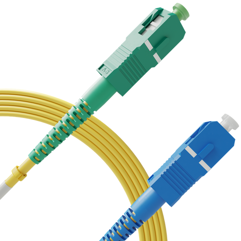 SC to SC OS2 Single Mode Simplex APC LSZH Fiber Patch Cable / TAA Compliant Beyondtech